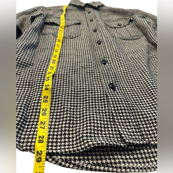 Filson Northwest 85% Wool Shirt Checkered Black Collared Button Up Mens S NWT - Picture 6 of 9